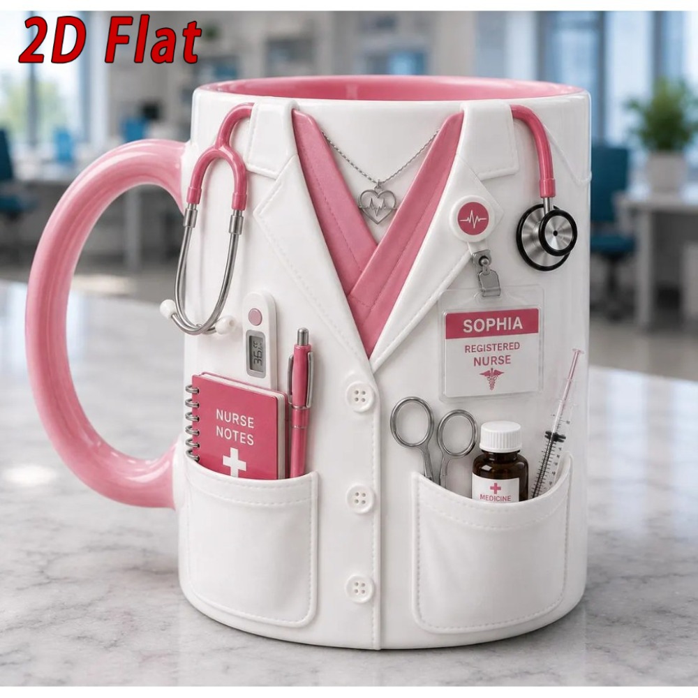 Coffee Tea Name - Mug infirmière personnalisé avec nom, tasse