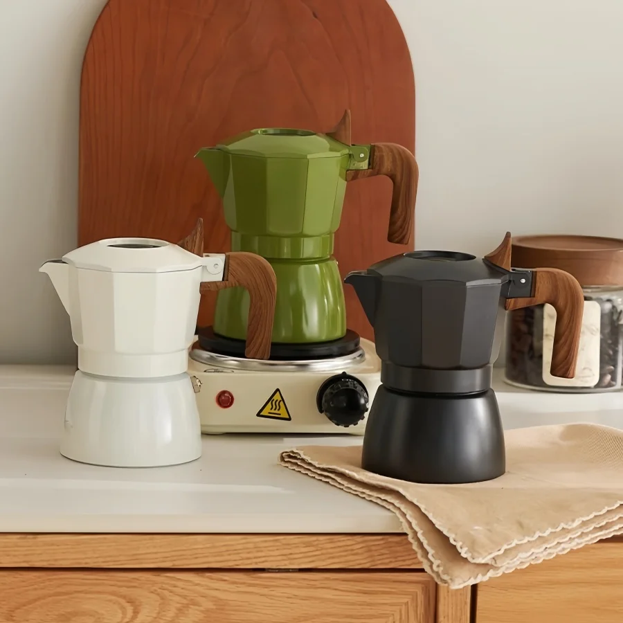 Moka Pot Stove - Cafetière à double valve 100 ml,