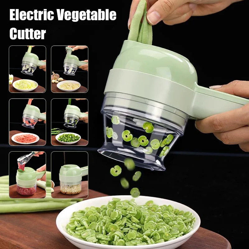 Burr Hand Grinder - Coupe-légumes électrique 4 en 1, éplucheur,