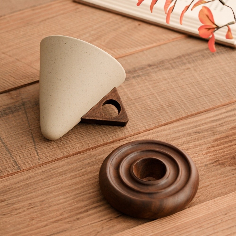 Xbloom Coffee Tea - Tasse conique triangulaire en céramique rustique,