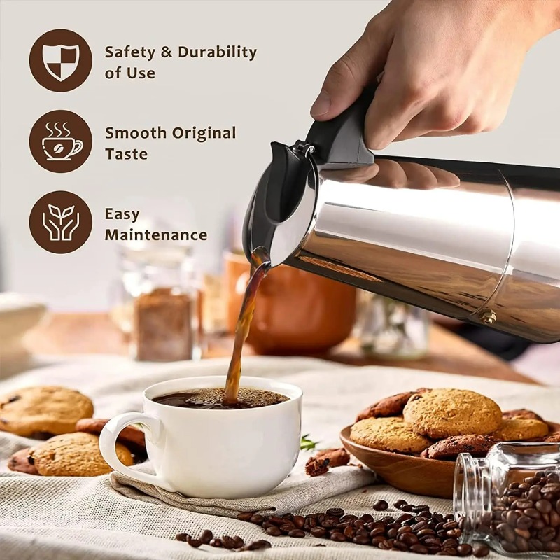 Cafetière Moka 6 tasses en aci - Moka Pot Stove avis et prix