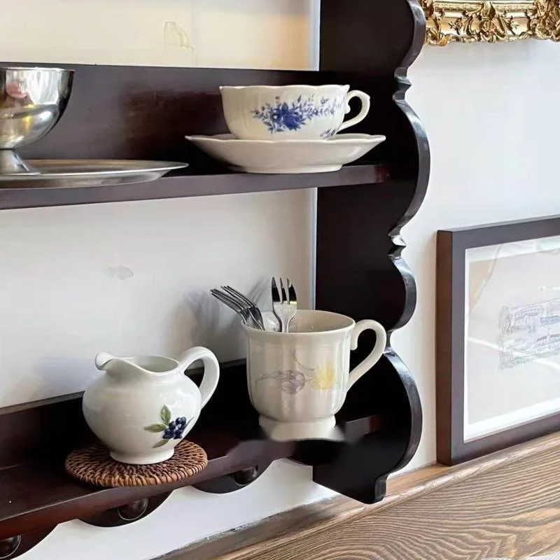 Étagère murale rétro en bois m - Coffee Tea Images avis et prix
