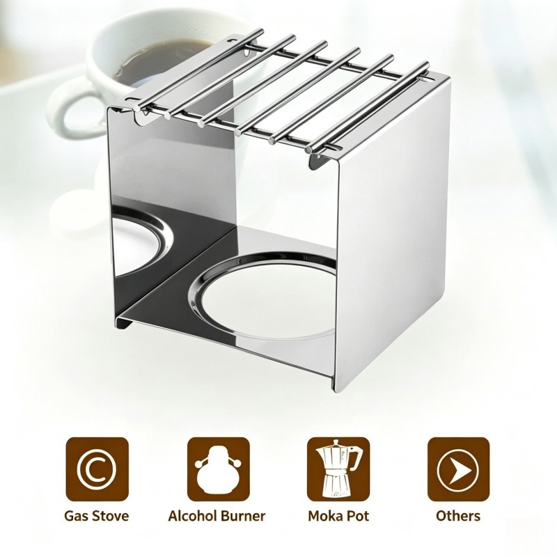 Support carré en acier inoxyda - Moka Pot Stove avis et prix